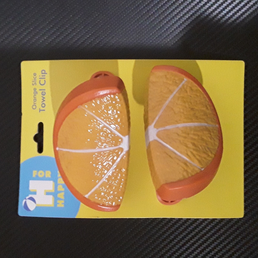 Towel Clips for beach towels Orange Slices